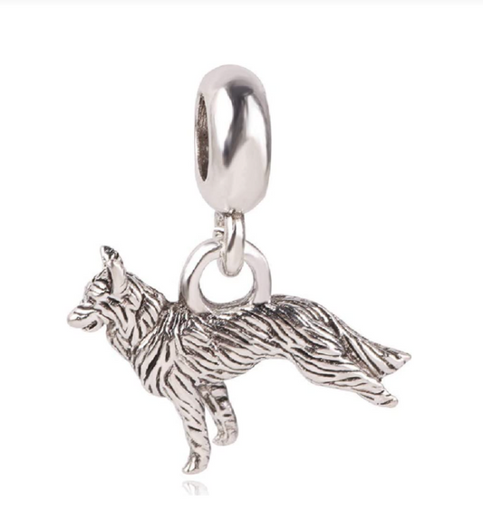 Dangle German Shepherd Dog Charm Bead