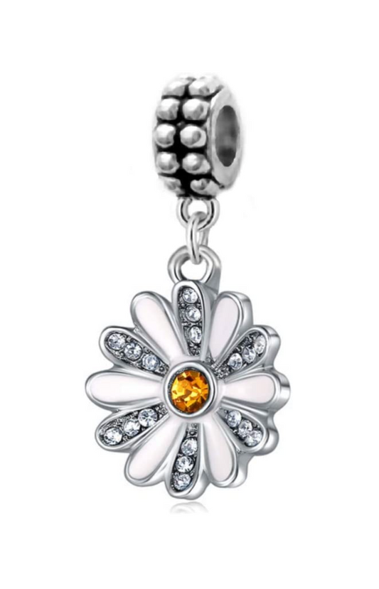 Dangle Daisy Flower Charm Bead