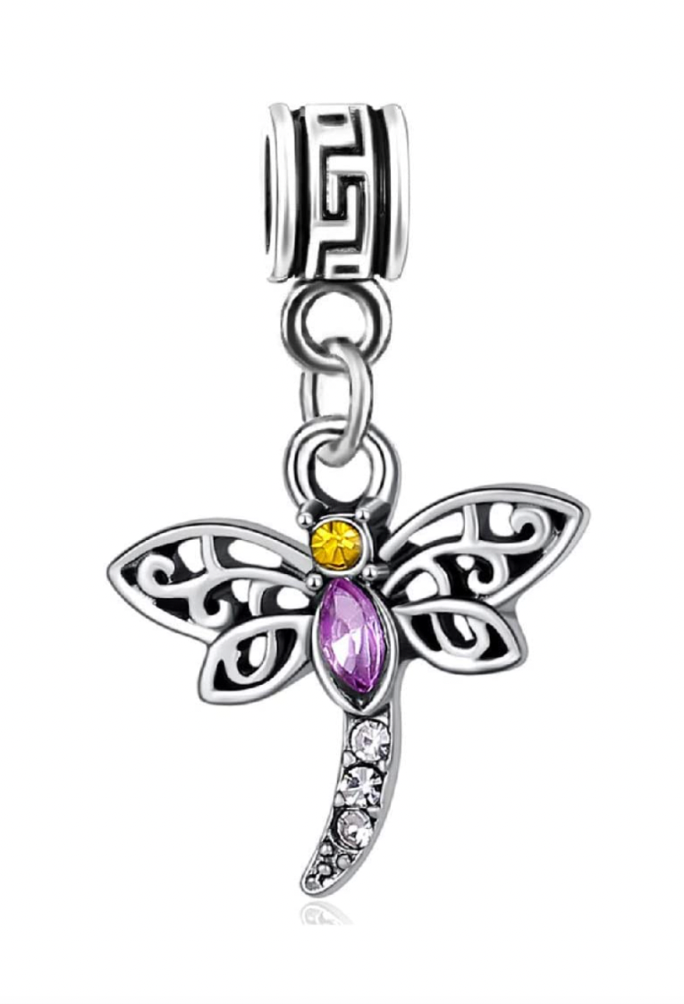 Dangle Dragonfly with Crystals