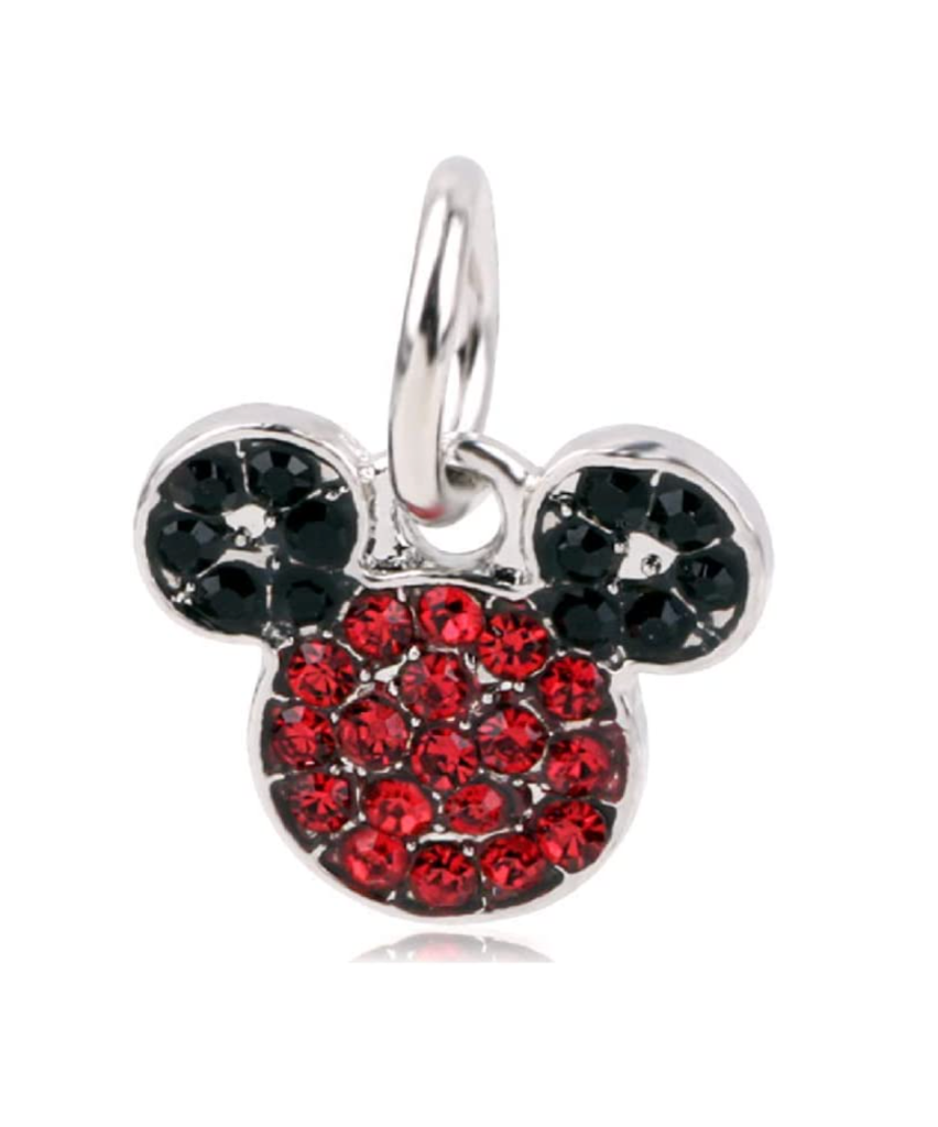 Dangle Red Mouse with Black Ears Charm