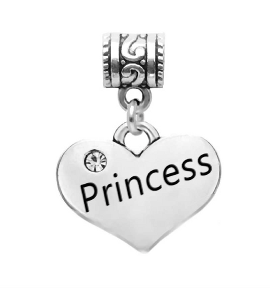 Dangle Princess Heart Charm Color:Princess