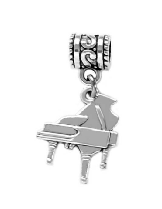 Dangle Piano Music Charm Bead