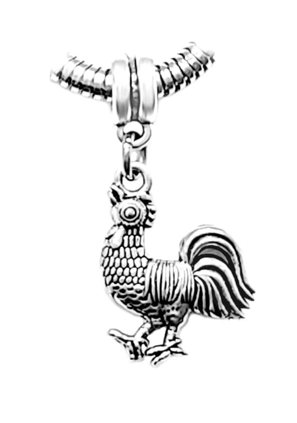 Dangle Chicken Charm Bead