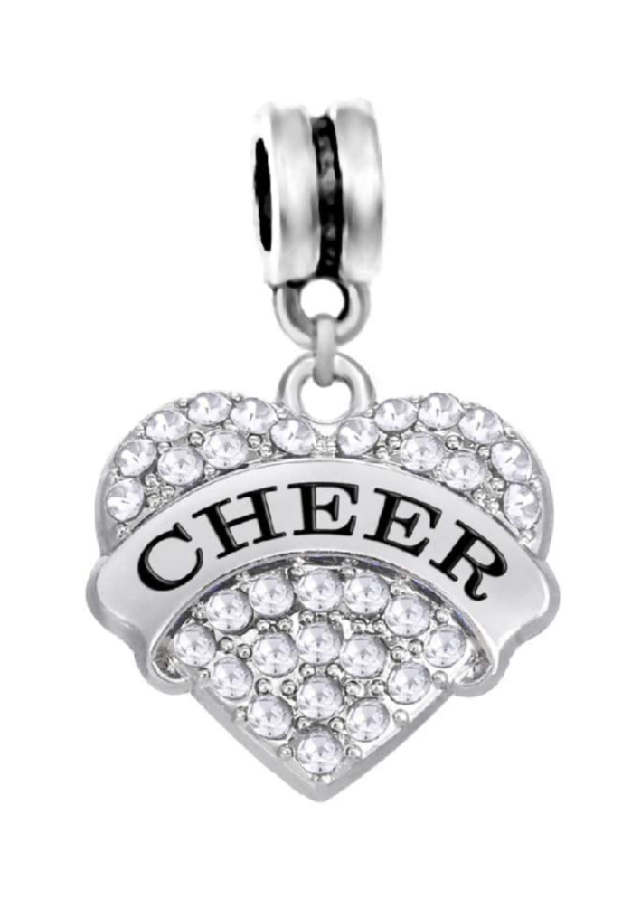 Dangle Clear Crystal Cheer Charm Bead