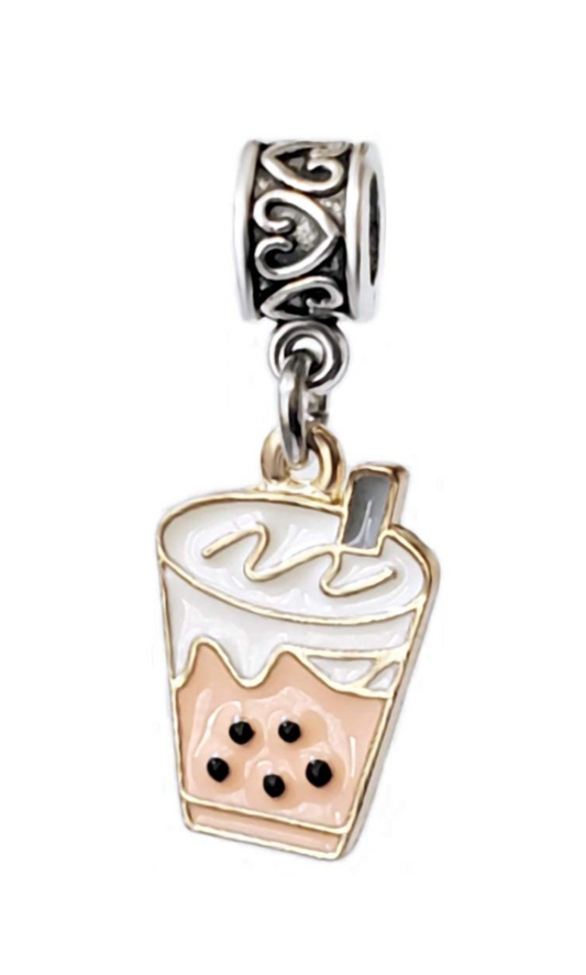 Dangle Boba Milk Tea Drink Charm Bead