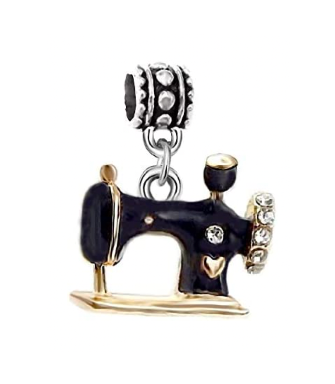 Dangle Black Sewing Machine Charm