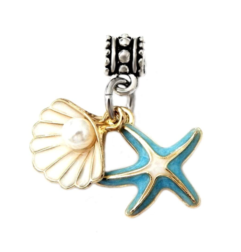 Dangle Pearl Shell and Starfish Charms