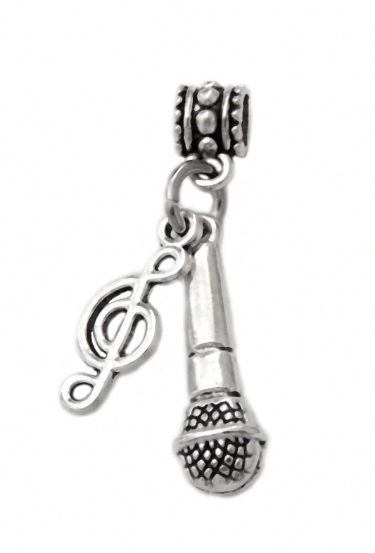 LaBenie Dangle Microphone Love to Sing Charms