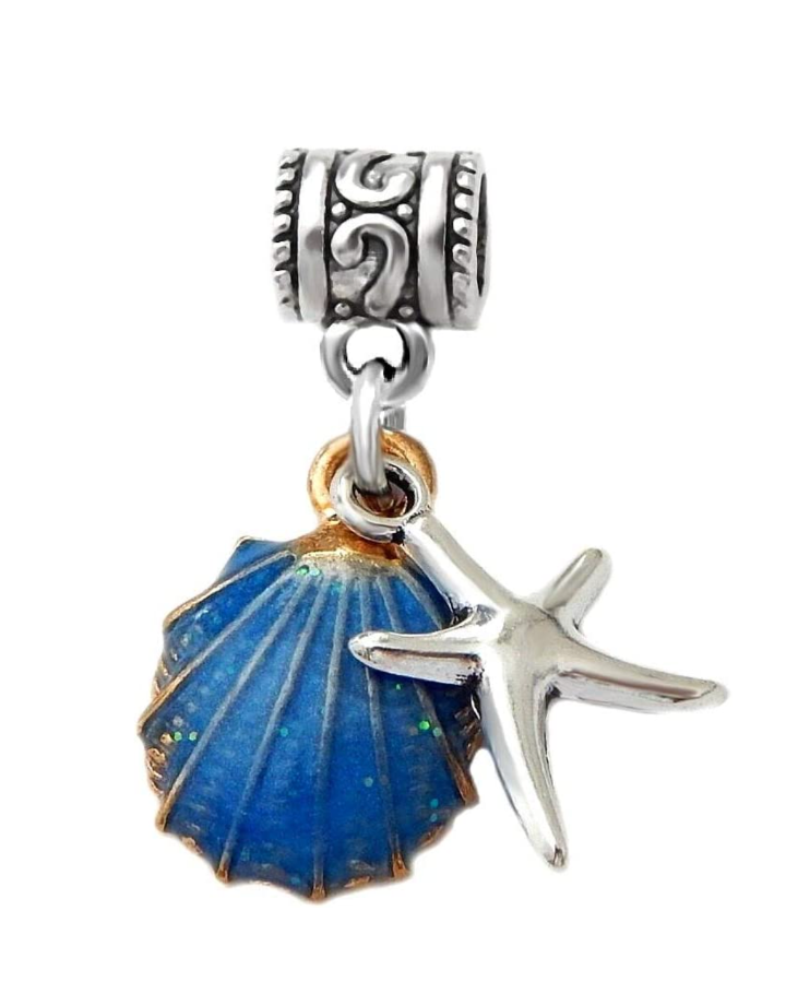 LaBenie Dangle Starfish and Blue Shell Charms