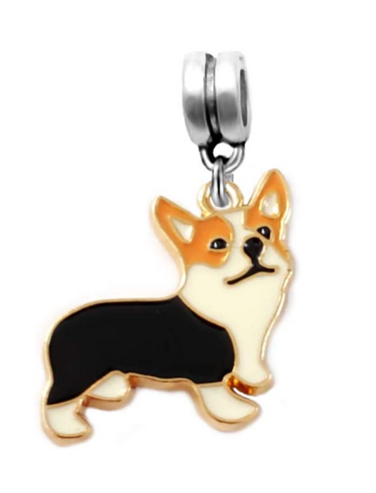 Dangle Corgi Dog Charm Bead