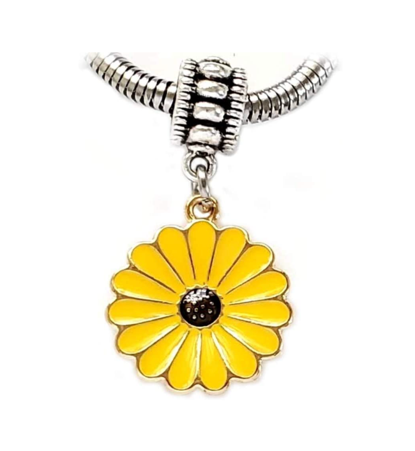 Dangle Sunflower Charm Bead